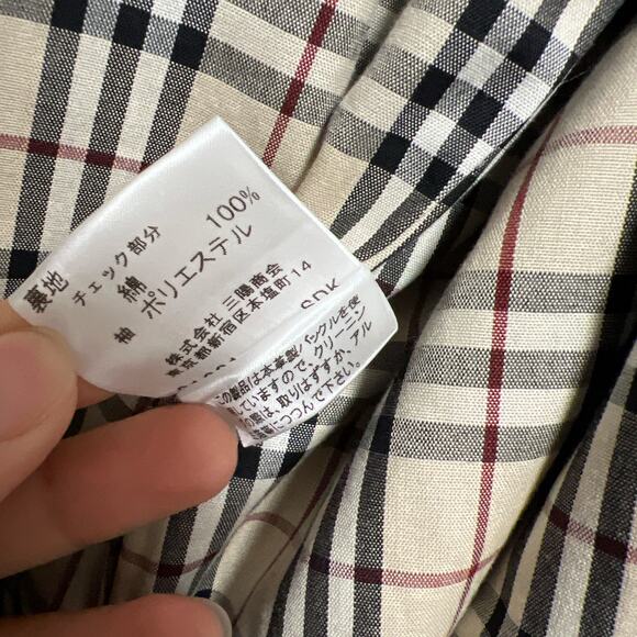 BURBERRY Grey trench coat Nova Check - Picture 5 of 9